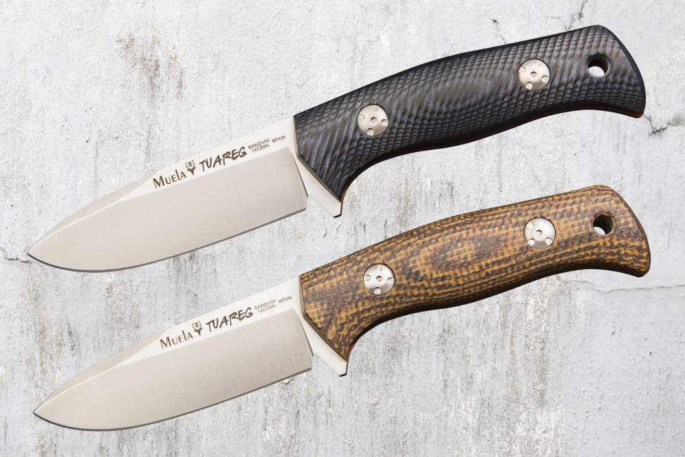 Cuchillos TUAREG, los nuevos modelos de cuchillo enterizos Muela, en acero SANDVIK 14C28N